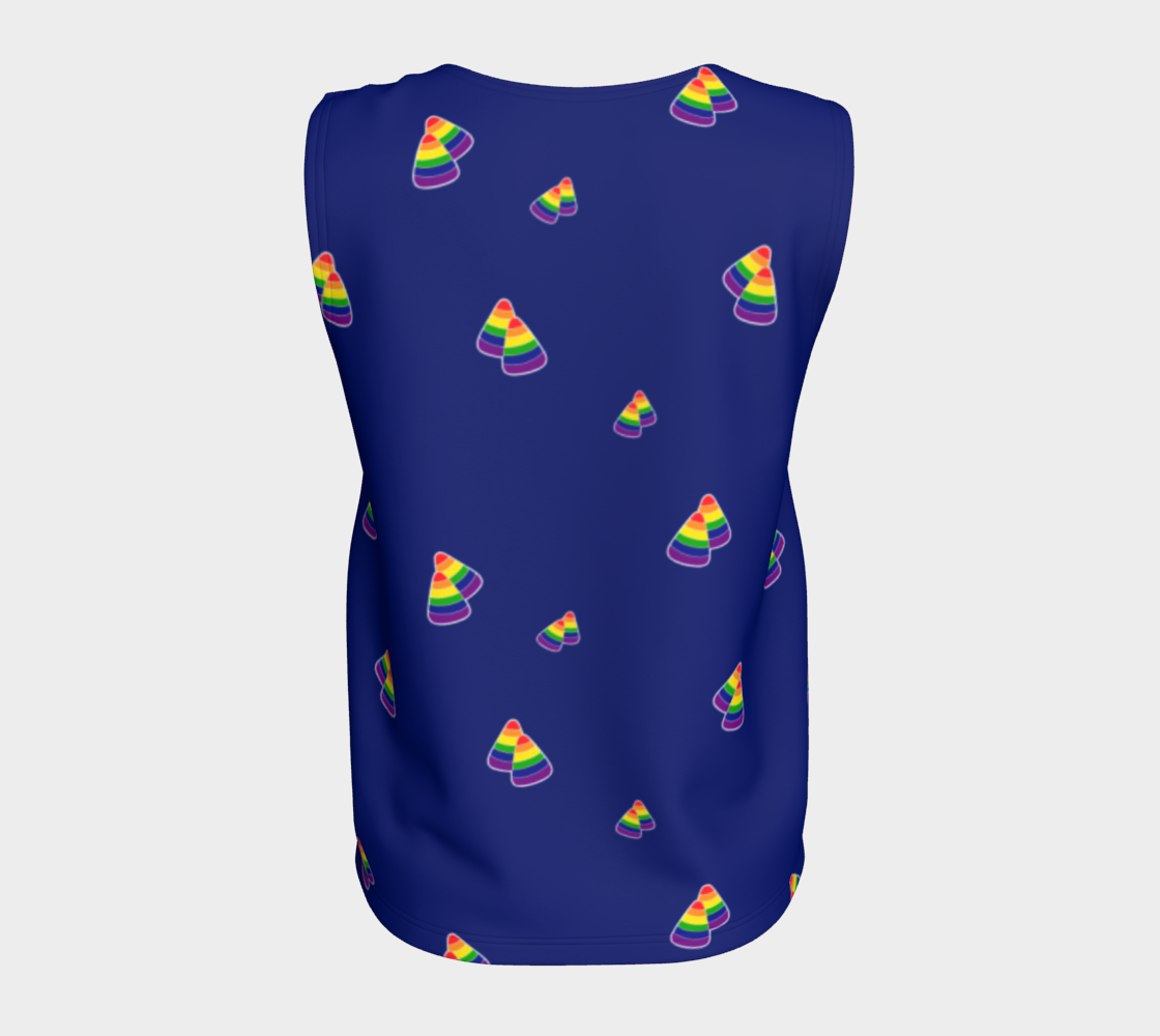 Rainbow and Blue Candy Corn Loose Tank