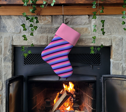 Omnisexual Striped Holiday Stocking