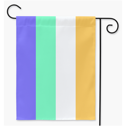 Genre sans étiquette - Drapeaux de cour et de jardin V2 | Simple ou double face | 2 tailles | Identité et expression de genre