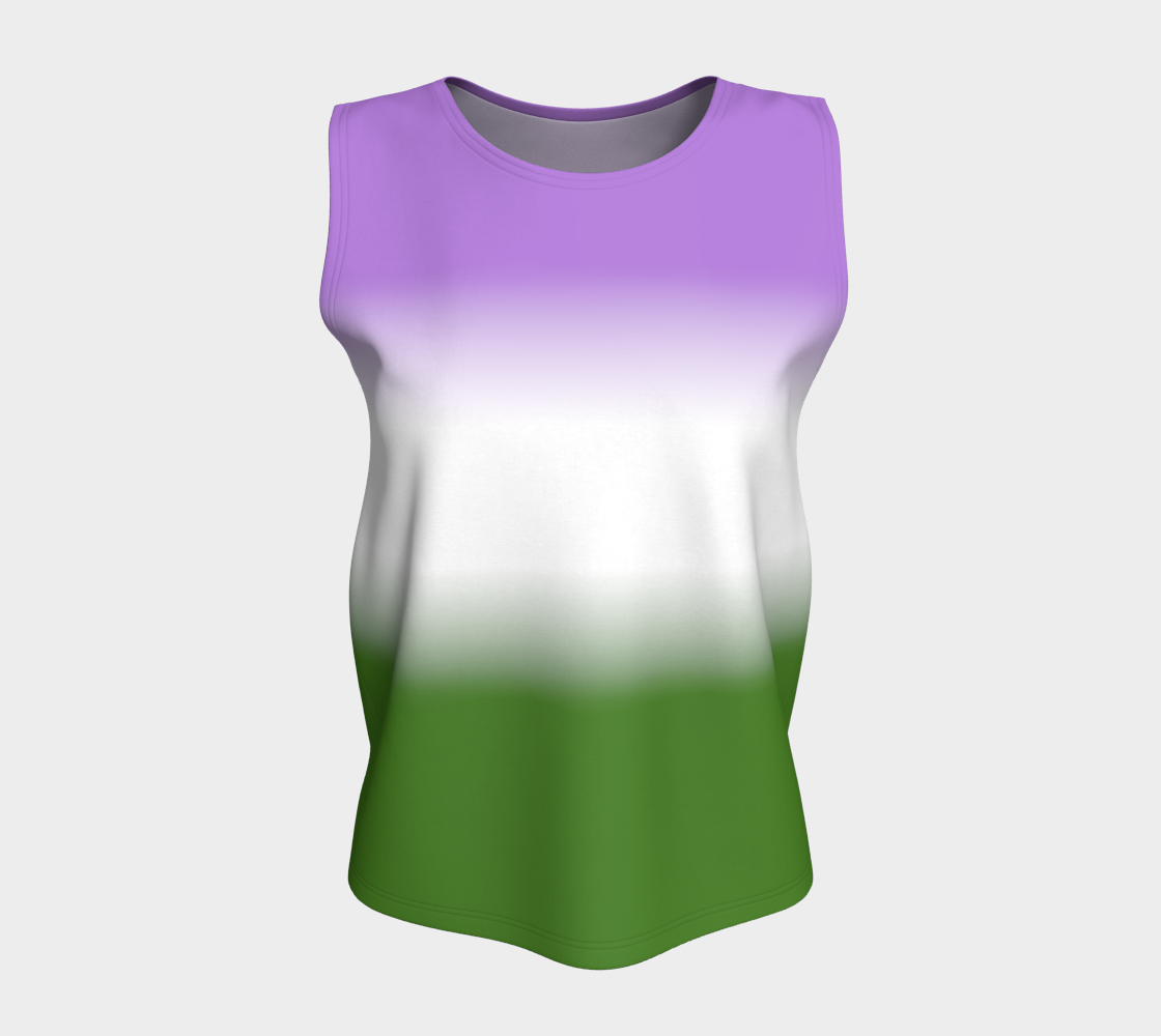 Genderqueer Gradient Loose Tank (Long)