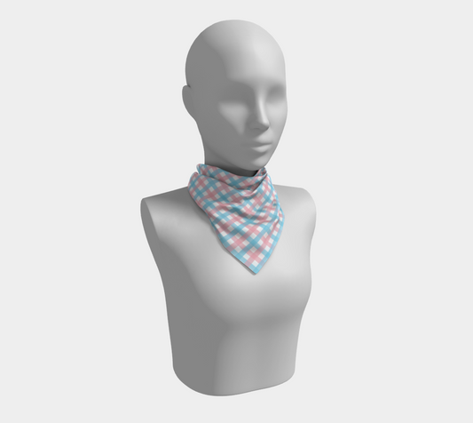 Transgender Gingham Plaid  Square Scarf