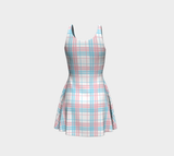 Robe évasée à carreaux transgenre