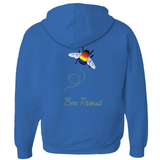 Sweats à capuche zippés Bumblebee Pride Pun - DESIGN ARRIÈRE | Choisissez votre drapeau et votre jeu de mots | Sweat à capuche bourdon | LGBTQIA