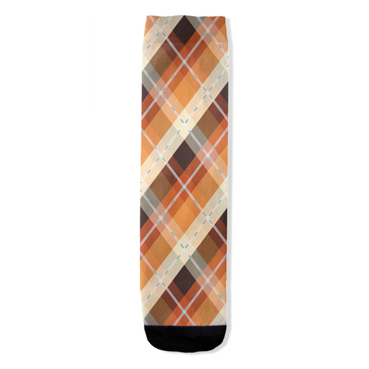 Foxgender Retro Argyle Plaid All-Over Print Socks