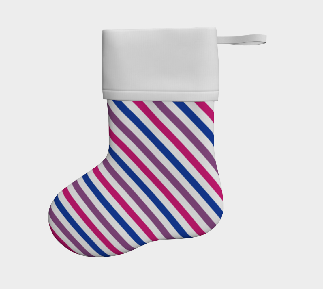 Bisexual Barber  Striped Holiday Stocking