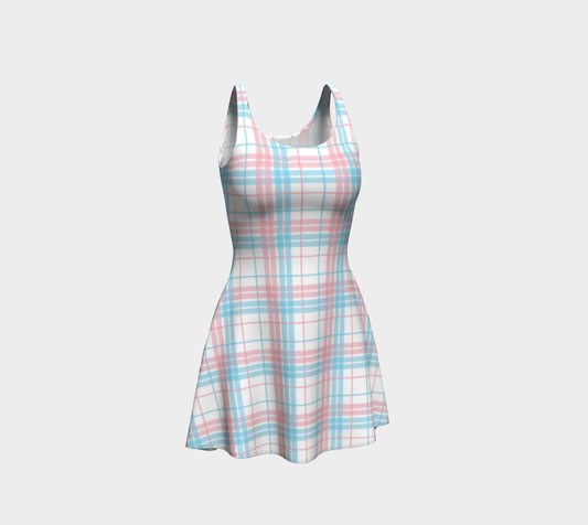 Transgender Plaid Flare Dress