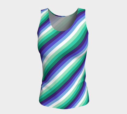 Gay Man (formerly Vincian - V2) Striped Fitted Tank (Long)