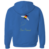 Sweats à capuche zippés Bumblebee Pride Pun - DESIGN ARRIÈRE | Choisissez votre drapeau et votre jeu de mots | Sweat à capuche bourdon | LGBTQIA