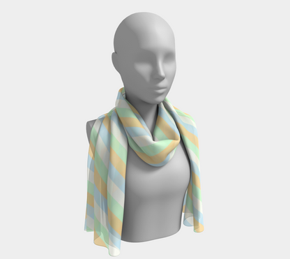 Unlabeled Orientation Striped Long Scarf