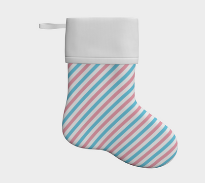 Transgender Barber Striped Holiday Stocking