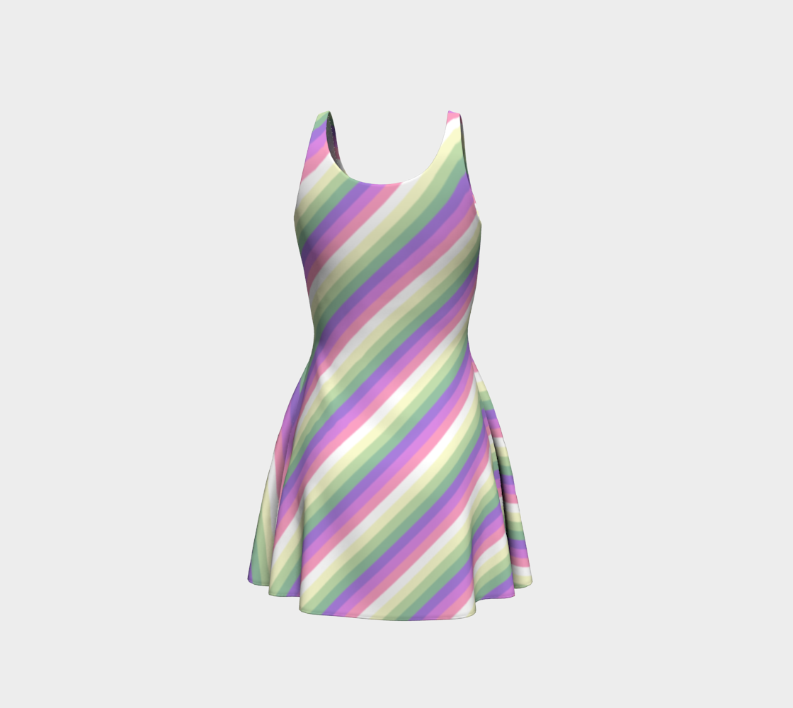 Genderfae Striped Flare Dress