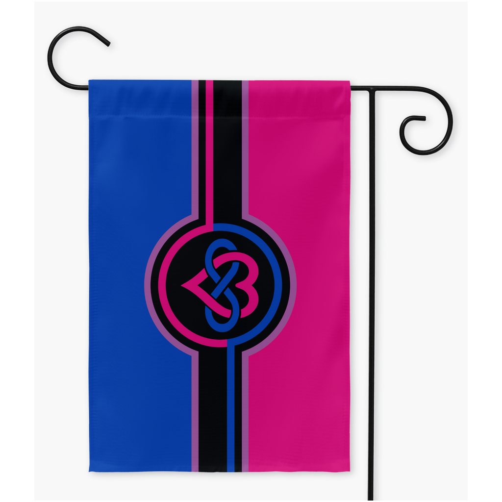 Polyamory - V4 - Bisexual Yard and Garden Flags | Single Or Double-Sided | 2 Sizes