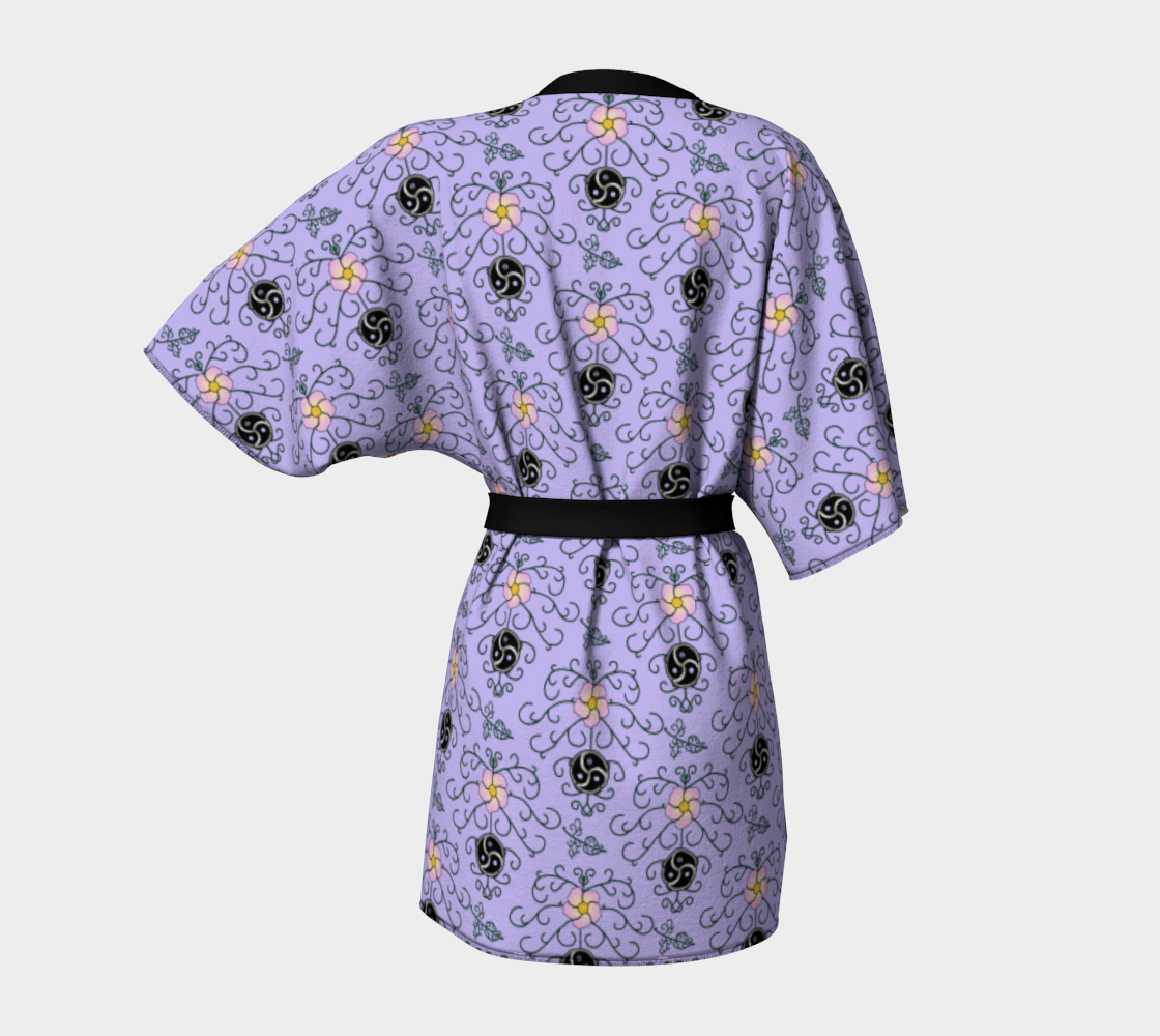 Wild Rose and Vine BDSM (Purple) Kimono Robe