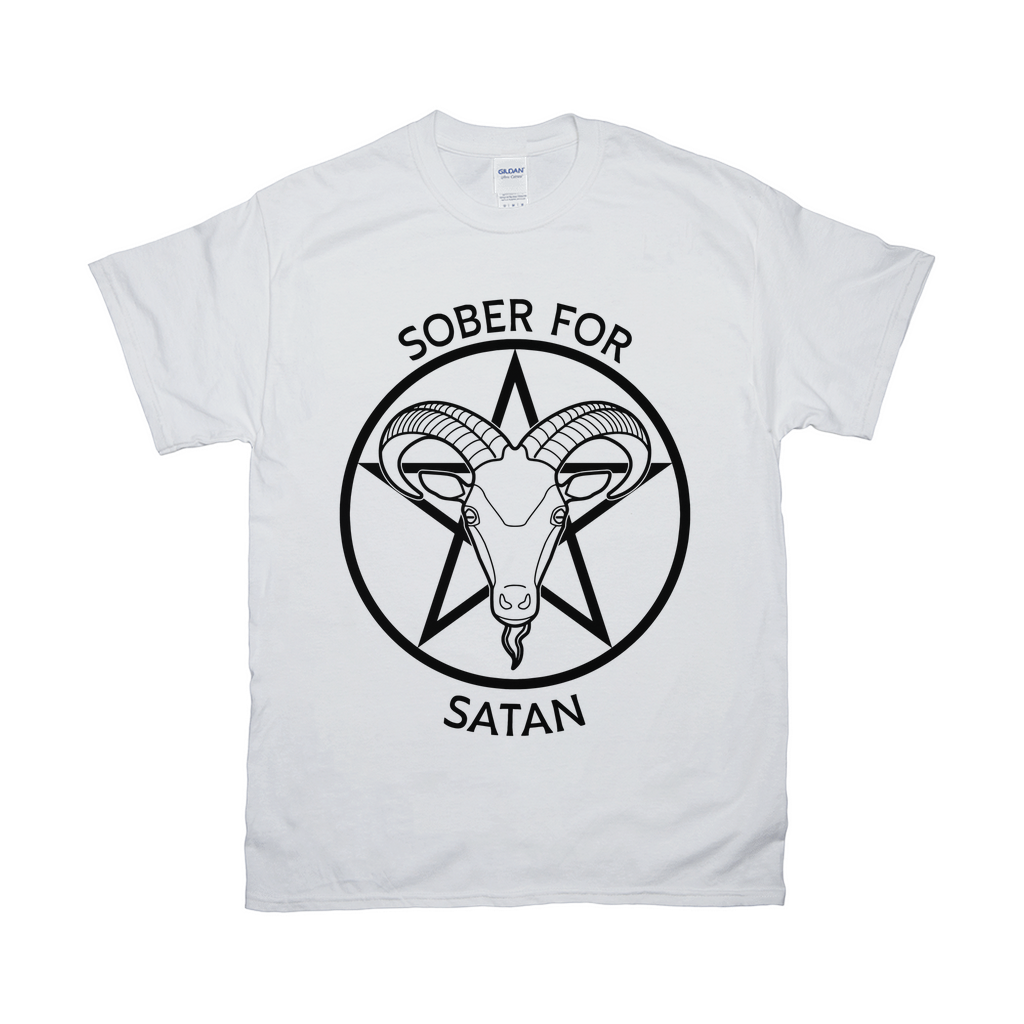 Sober for Satan Relaxed Fit Tshirt - LIGHT | Choose Your Colourway | Gildan