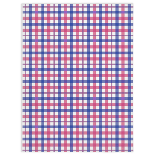 Bisexual Gingham Plaid Pride Minky Blankets