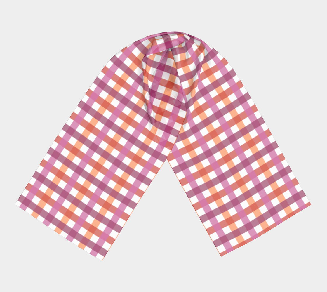 Lesbiana - V1 Gingham Pañuelo largo