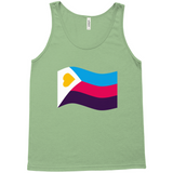 Polyamory Pride Flag Relaxed Fit Tank Tops | Choose Your Flag | Bella + Canvas