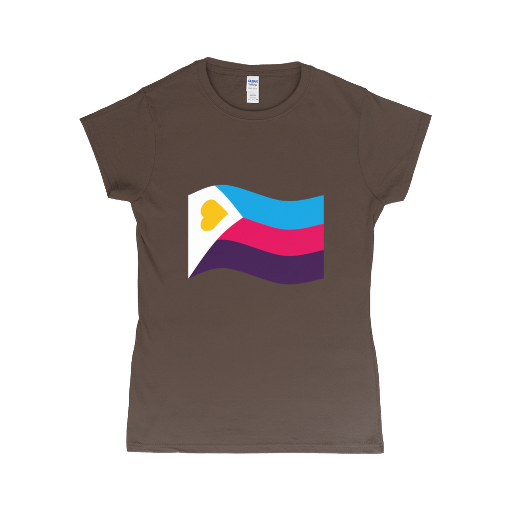 Polyamory Pride Flag Fitted Tshirt | Choose Your Flag | Gildan