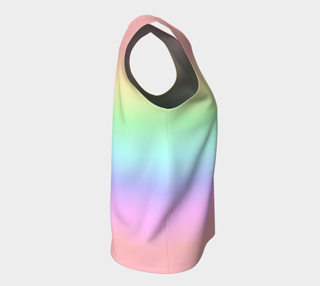 Pastel Rainbow Gradient Loose Tank (Long)