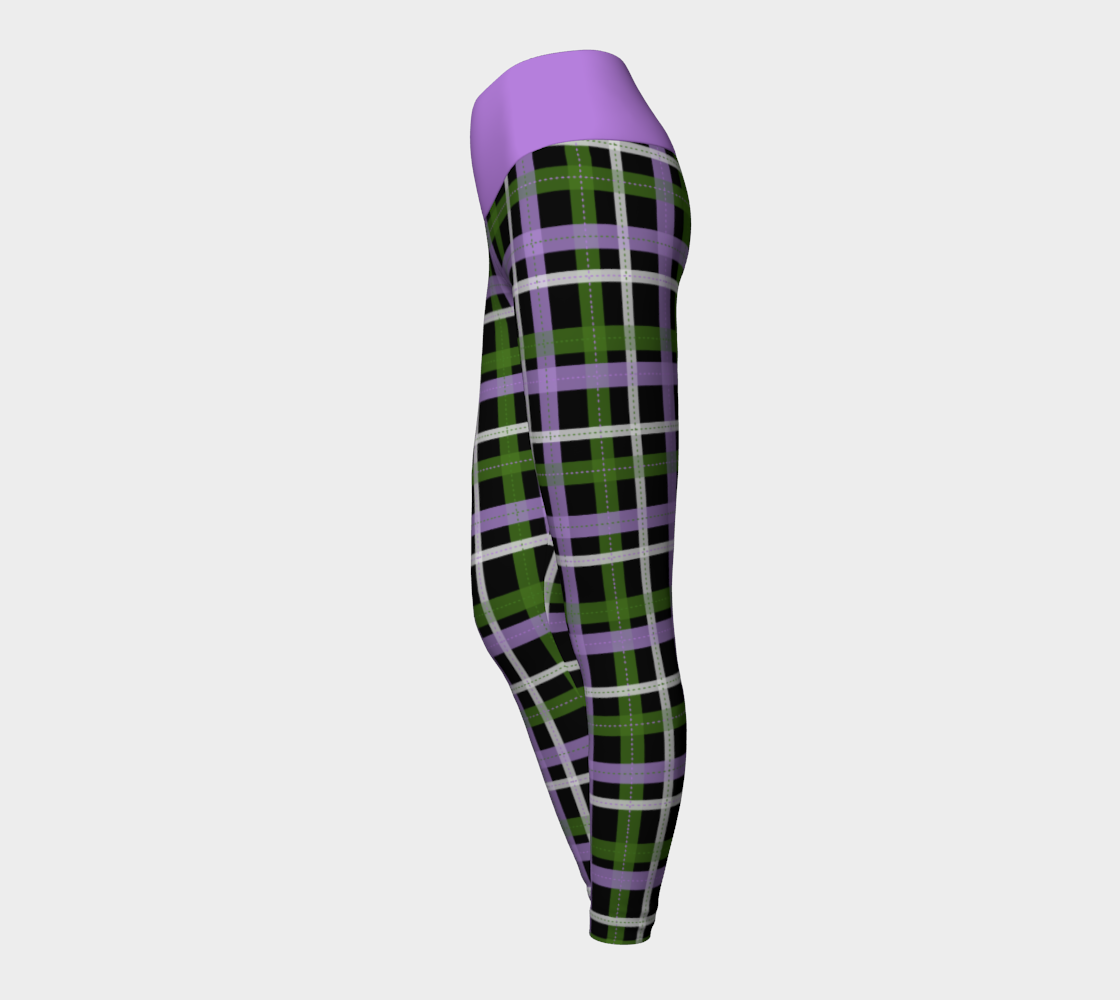 Genderqueer Plaid Yoga Leggings