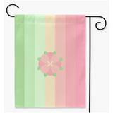 Banderas de jardín y patio del Orgullo Roseromantic | Una o dos caras | 2 tamaños | Espectro aromático y asexual