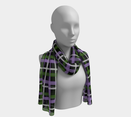 Genderqueer Plaid Long Scarf