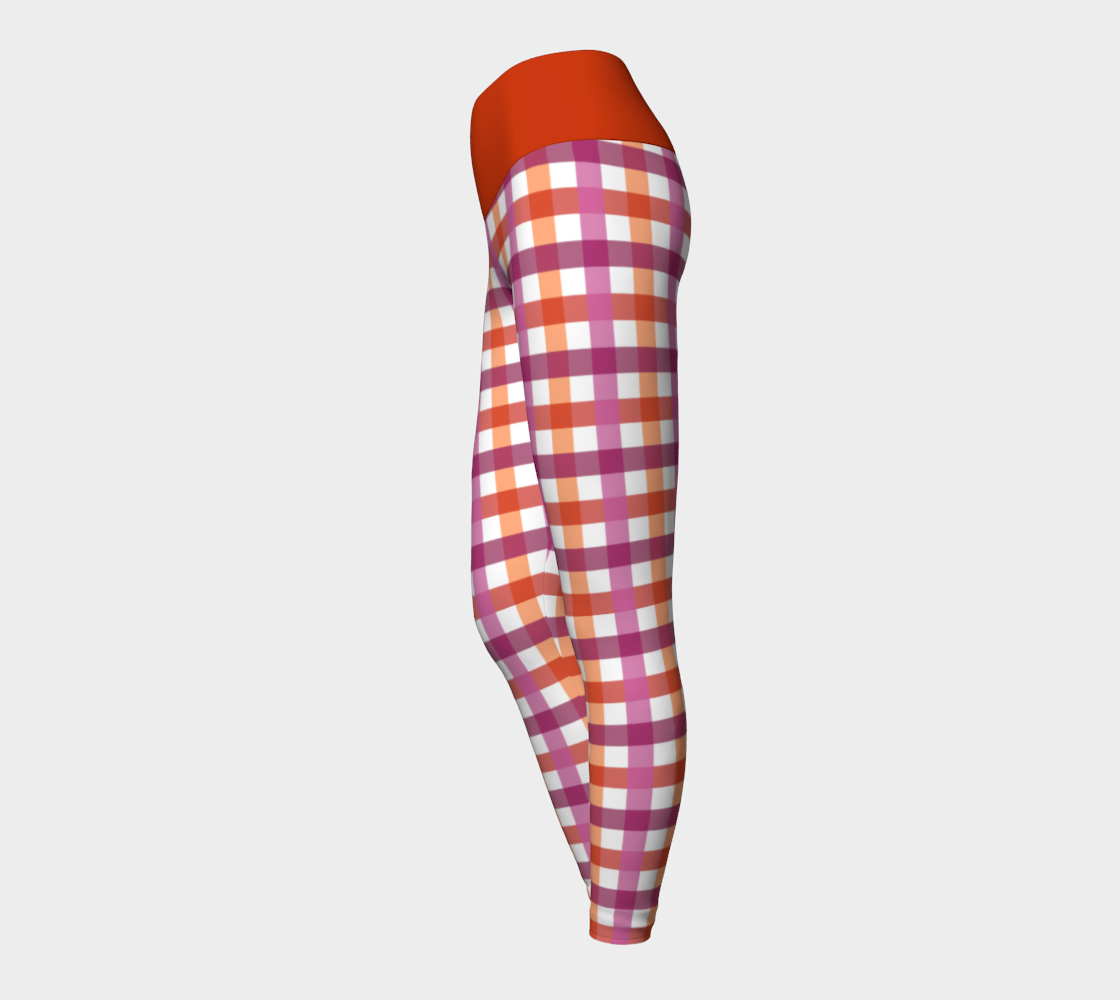 Lesbian - V1 Gingham Yoga Leggings