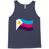 Polyamory Pride Flag Relaxed Fit Tank Tops | Choose Your Flag | Bella + Canvas