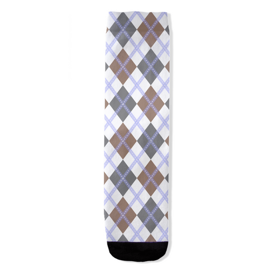 Gender Apathetic Argyle Plaid All-Over Print Socks