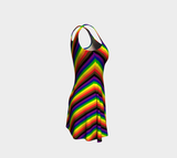 Philly Rainbow Striped Flare Dress
