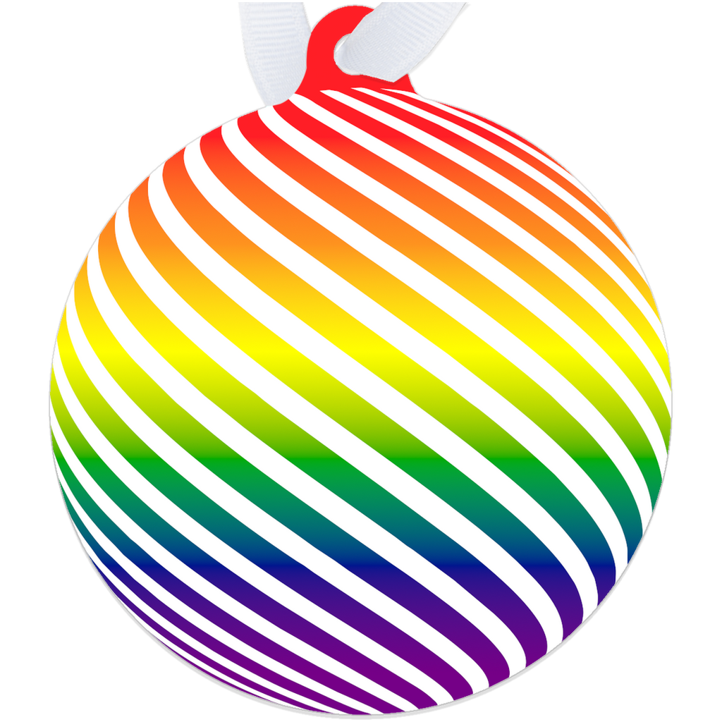 Rainbow Pride Metal Ornaments