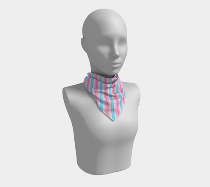 Transfeminine Candy Striped  Square Scarf