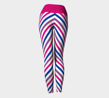 Leggings de yoga rayés barbier bisexuel