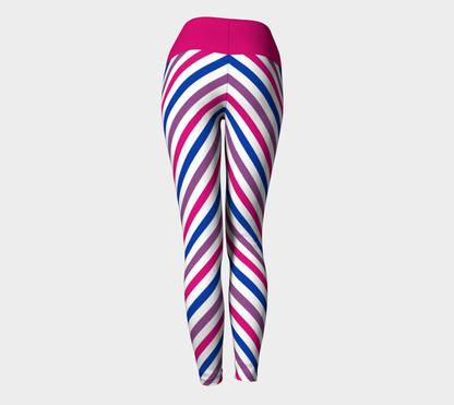 Leggings de yoga rayés barbier bisexuel