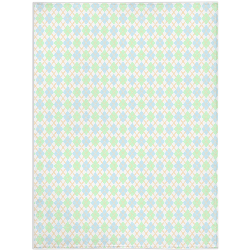 Orientation sans étiquette Argyle Plaid Pride Minky Couvertures