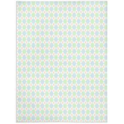 Orientation sans étiquette Argyle Plaid Pride Minky Couvertures