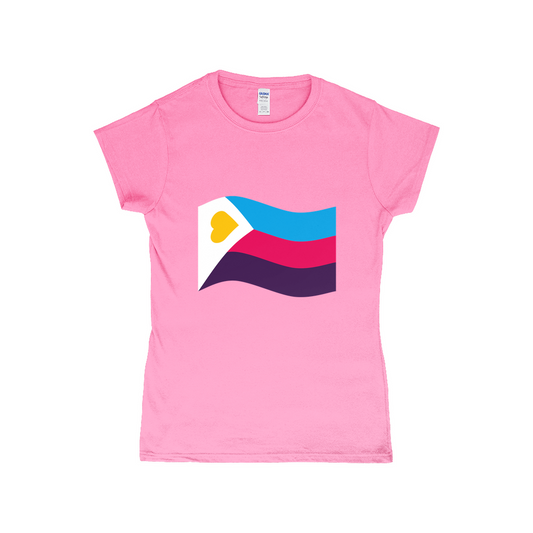 Polyamory Pride Flag Fitted Tshirt | Choose Your Flag | Gildan