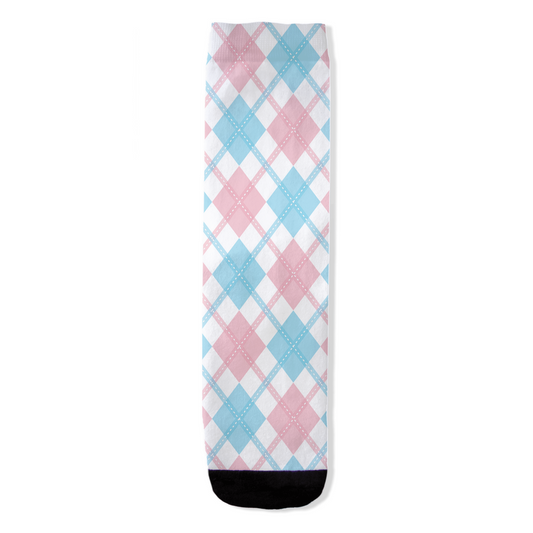 Transgender Argyle Plaid All-Over Print Socks