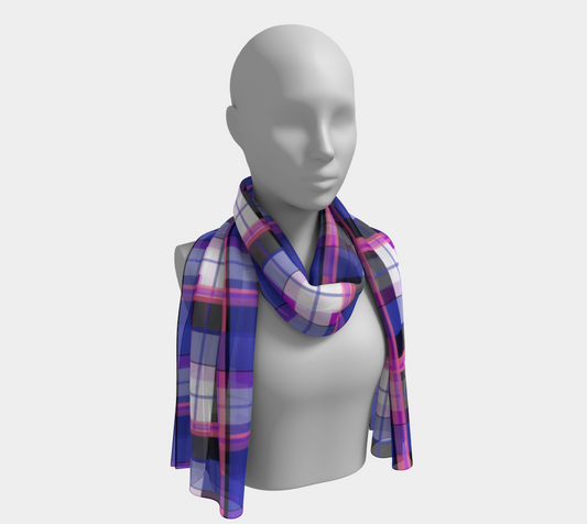 Genderfluid Plaid Long Scarf