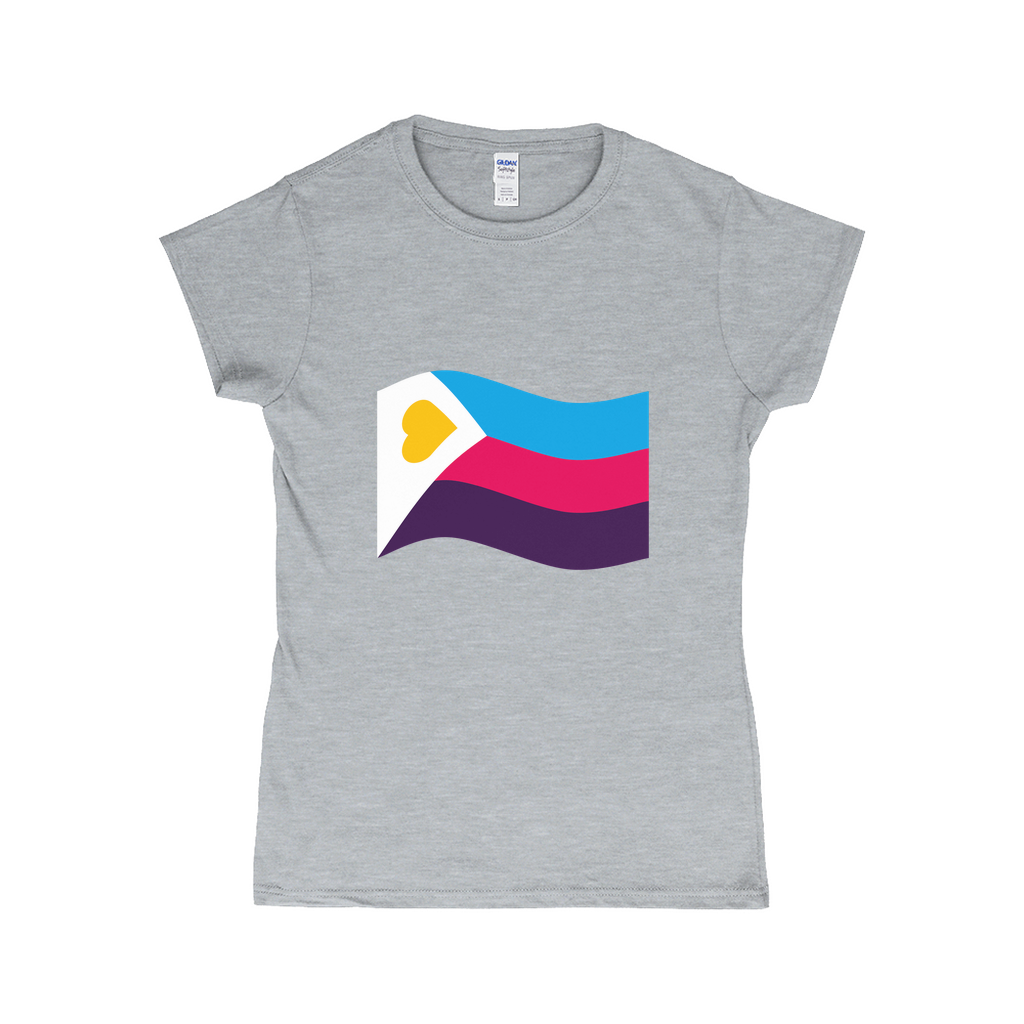 Polyamory Pride Flag Fitted Tshirt | Choose Your Flag | Gildan