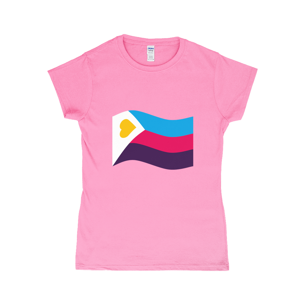 Polyamory Pride Flag Fitted Tshirt | Choose Your Flag | Gildan