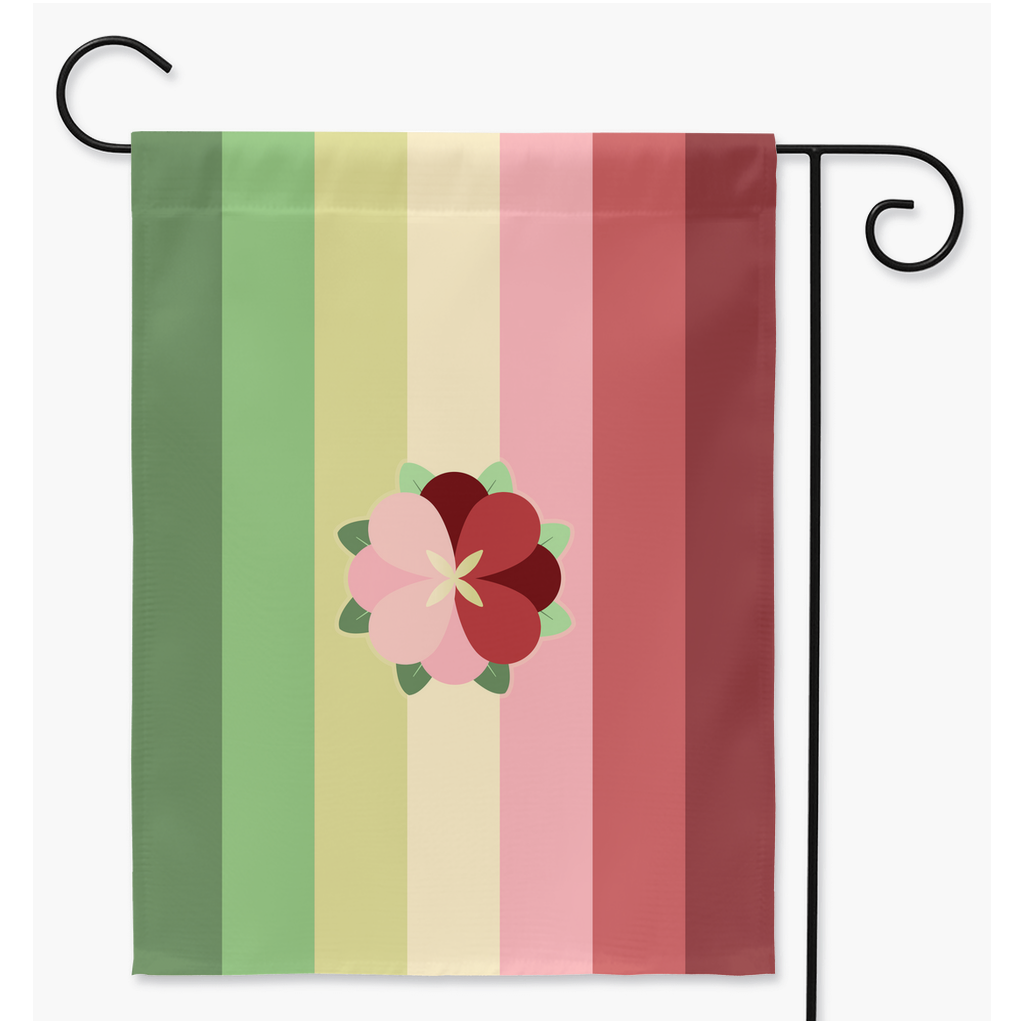 Dualrose Yard and Garden Flag | Single Or Double-Sided | 2 Sizes | Aro Ace Spectrum