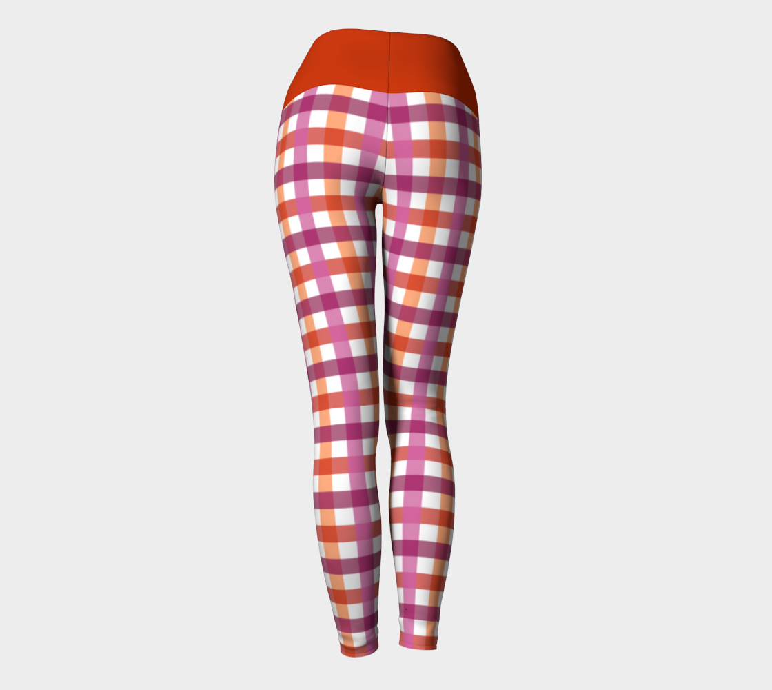 Lesbian - V1 Gingham Yoga Leggings