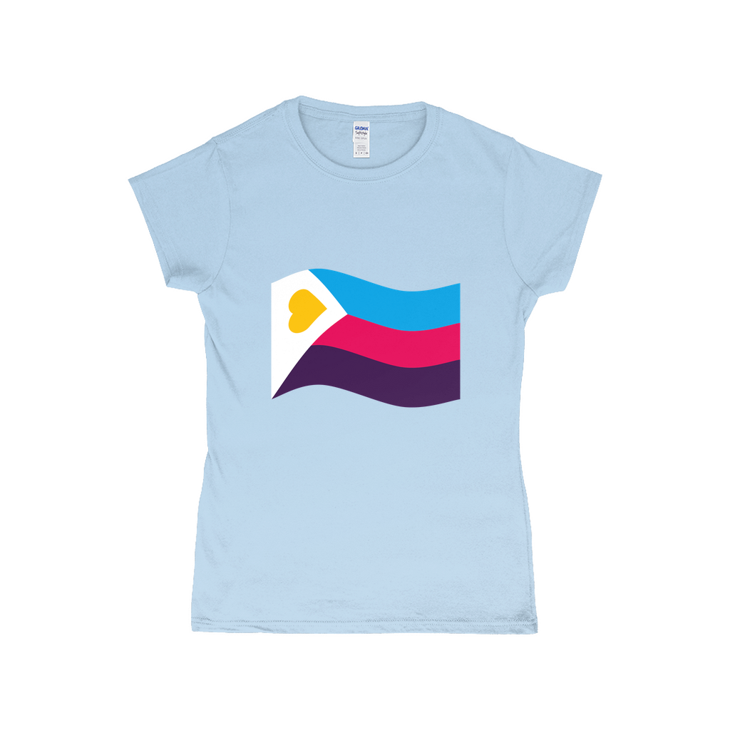 Polyamory Pride Flag Fitted Tshirt | Choose Your Flag | Gildan