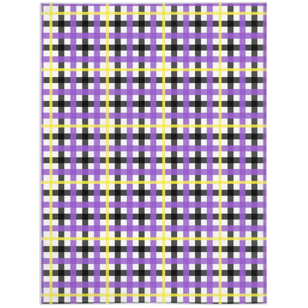 Nonbinary Plaid Pride Minky Blankets