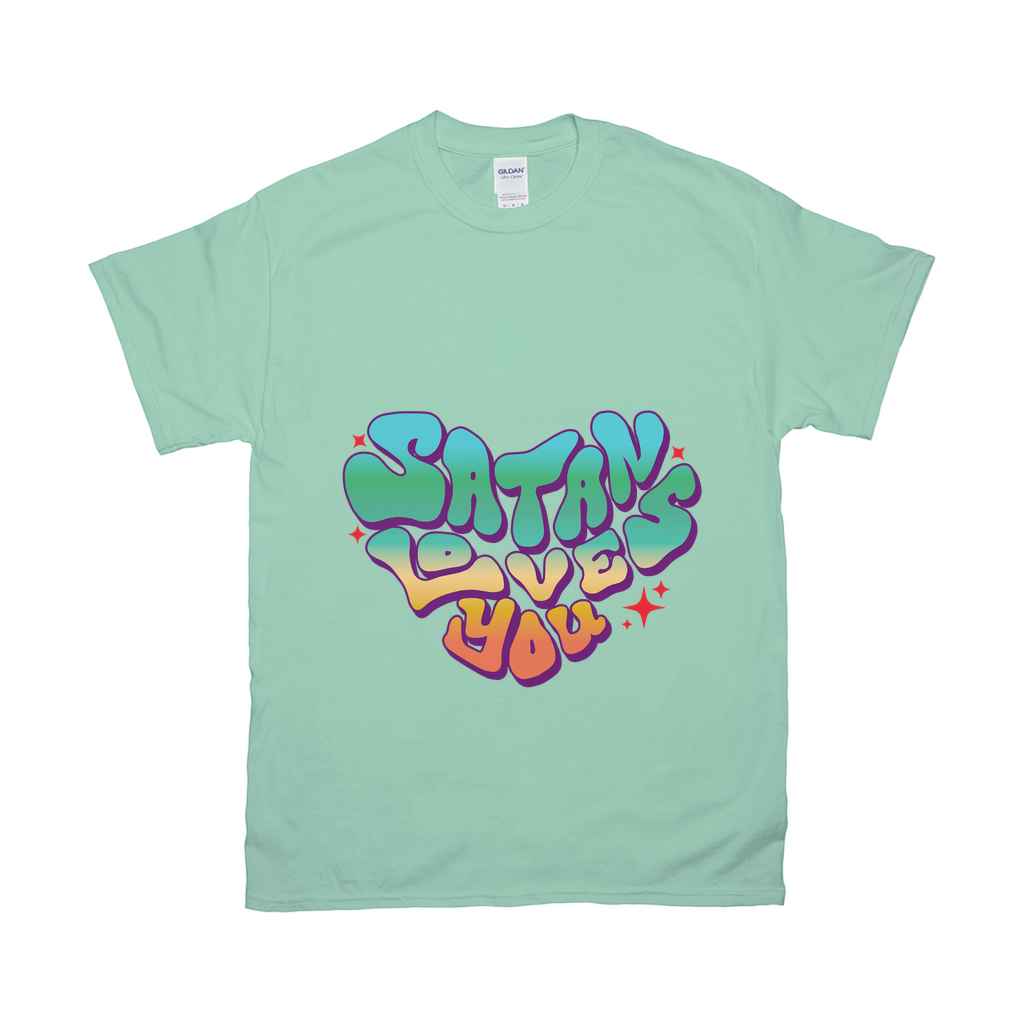 Satan Loves You Relaxed Fit Tshirt - LIGHT | Gildan