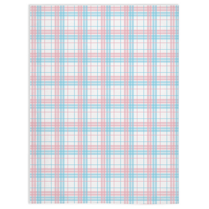 Transgender Tartan Plaid Pride Minky Blankets