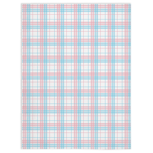 Transgender Tartan Plaid Pride Minky Blankets