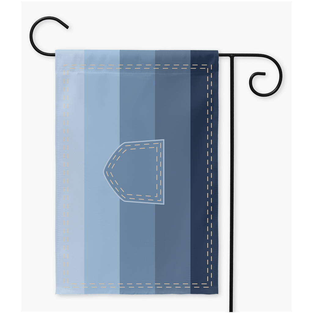 Denim Yard and Garden Flags | Single Or Double-Sided | 2 Sizes