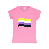 Gender Pride Flag Fitted Tshirt | Choose Your Flag | Gildan